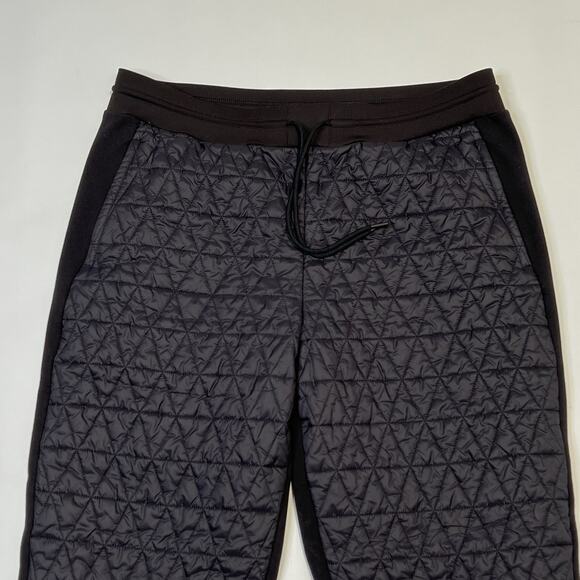 $149 ATHLETA Women's 14 Solstice Jogger Quilted Puffy Pants Black Pockets 467123 - Picture 2 of 10